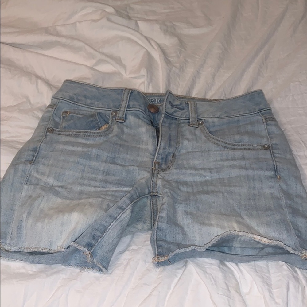 Light Wash Jean Shorts